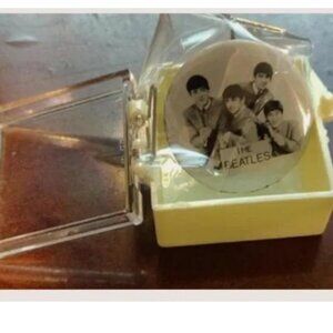 Vintage 1964 The Beatles Mini Button Pin Kept in SC & Box Dated